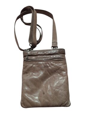 M0851 Brown Leather Crossbody Bag
